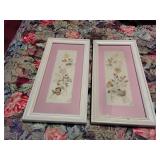 Framed floral wall decor (2)