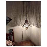 Brass filigree hanging lamp MCM