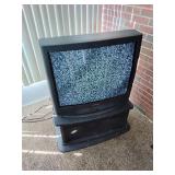TV, VCR and entertainment stand