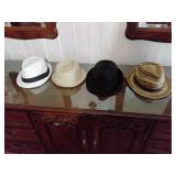 Men's dress hat lot (4)
