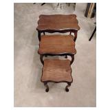 Wooden nesting tables