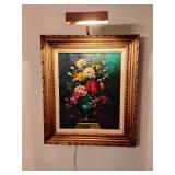 Floral oil on canvas still life by Nancy Lee