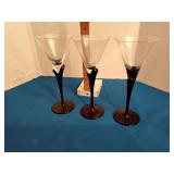 Mikasa Vogue Onyx crystal martini glasses