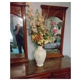 Ceramic vase floral arrangement