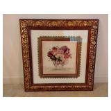 Ornate frame floral print