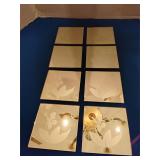 Floral mirrored coasters (8)