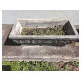 Rectangular concrete planter