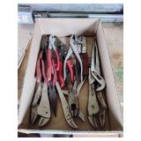Wrench & pliers box lot