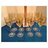 Saint-Louis Amadeus crystal hock glass in amber