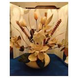 Ceramic vase w/ floral arrangement