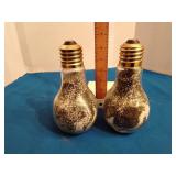 Sand filled glass lightbulb decor