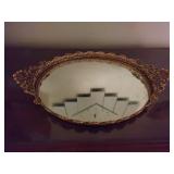 Large mirrored vanity tray