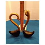 Mid century modern swan figurines (2)
