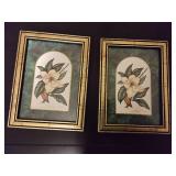 Framed magnolia prints (2)