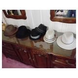 Men's dress hat lot (6)