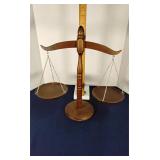 Decorative wooden scale of justice