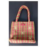 Longaberger holiday snowflake tote bag