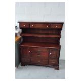 Ethan Allen Old Tavern Pine china hutch cabinet