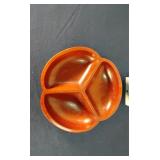 Mahogany divided nut dish tray