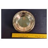 Classic rose design silverplate bowl