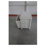 Wicker night stand w/ magazine rack