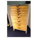 Wood and metal storage cabinet
