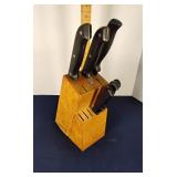 Farberware knife block w/ assorted knives