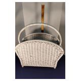 Wicker magazine rack