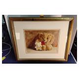 Framed teddy bear print