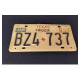 Texas license plate