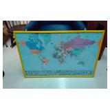 Framed world map