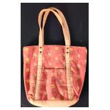 Longaberger floral print fabric tote