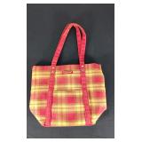 Longaberger red checkered tote