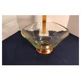 Princess House salad bowl w/ metal base
