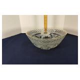 Glass bowl w/ gold trim USA
