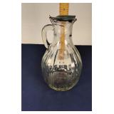 Clear glass drink pitcher