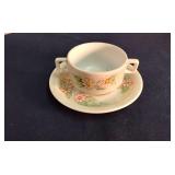 Floral sugar bowl & underplate