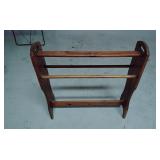 Wooden quilt rack