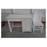 Wicker desk w/ chair