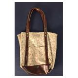 Longaberger tote bag with floral print