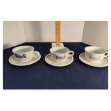Pfaltzgraff Yorktowne stoneware cups & saucers