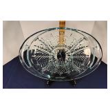 Jeanette Glass feather blue 5 section relish tray