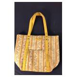 Longaberger floral berry canvas tote
