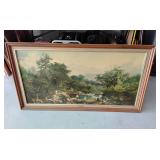 Framed print on board Peaceful Glade by W Williams