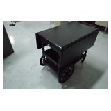 Wood tea cart trolly w/ drop leaves
