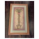 Deco palm framed print