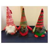 Christmas plush gnome lot (3)