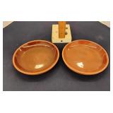 Norcal redware saucers (2)