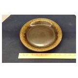 Brown drip pie plate