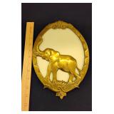 Brass elephant picture frame